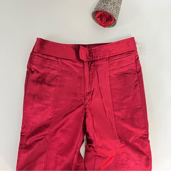 Free People Walk With You Velvet Trousers In Cherry Juice Color- New With Tag - Picture 4 of 13